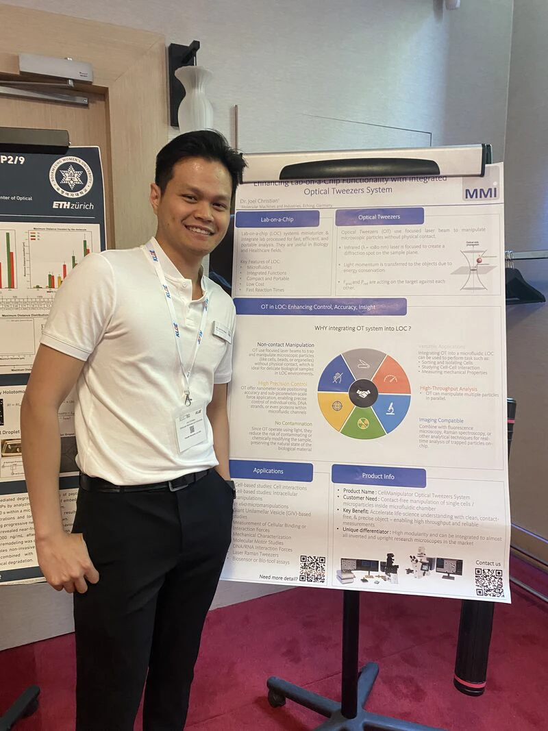 Joel Christian at Lab on a chip and microfluidics europe