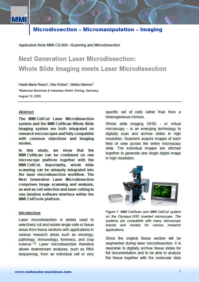 Microdissection - Micromanipulation Imaging